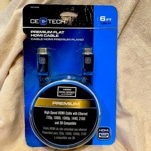 CE tech premium flat HDMI cable